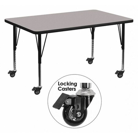 Rectangle Activity Table, Laminate, Grey