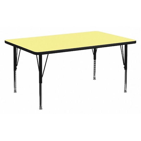 Rectangle Activity Table, Laminate, Yellow