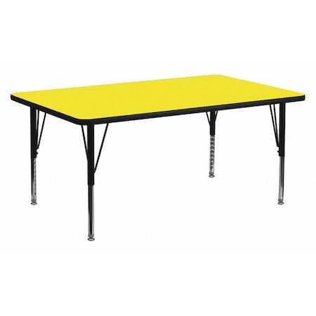 Rectangle Activity Table, Laminate, Yellow