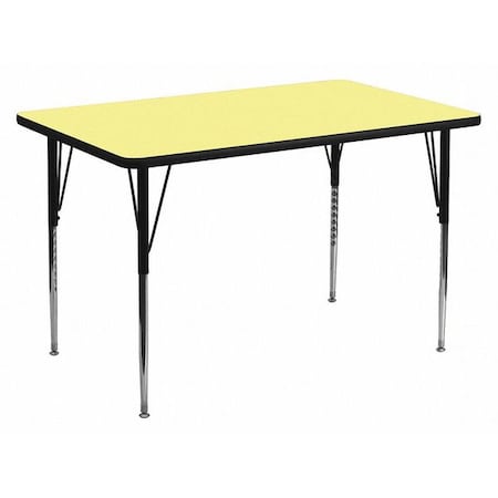 Rectangle Activity Table, Laminate, Yellow