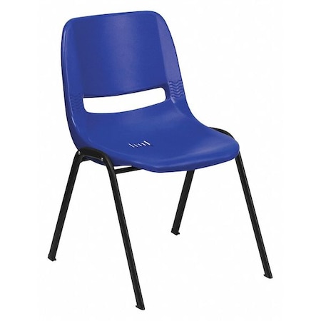 Stack Chair,Navy w/ Black Frame,14"H