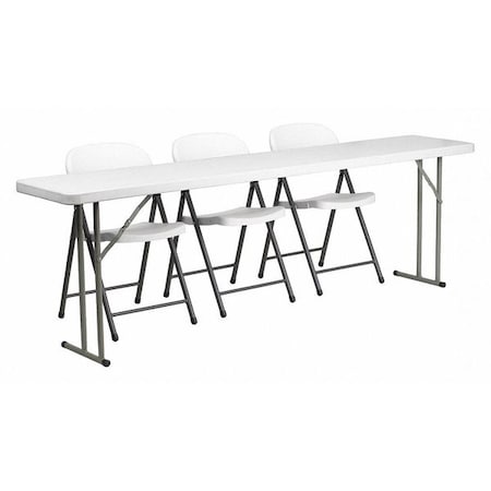 Rectangle Table Set, Plastic Top, White