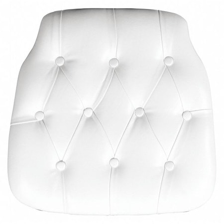 Tufted Chair Cushion,White Vinyl