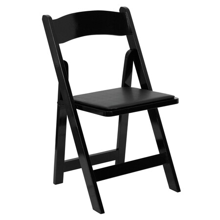 Folding Chair,Wood,Black