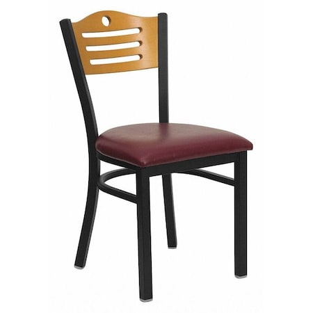 Hercules Restaurant Chair, 16-3/4 in W 21-1/2" L 32-3/4" H, Vinyl Seat