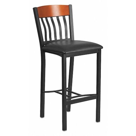 Vertical Stool,Black/Cherry,Black Seat