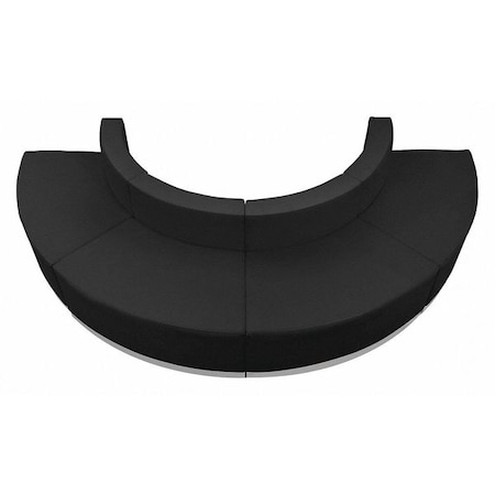 4 pcs. Living Room Set, 25-1/4" to 52-1/2" x 27", Upholstery Color: Black, Series: Alon