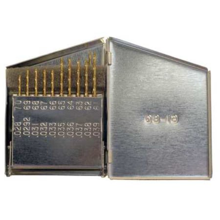 20PC 118 Degree General Purpose Jobber Lengh Drill Set Chicago-Latrobe 150-TN TiN HSS No 61-No 80