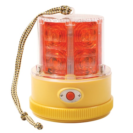Warning Light, LED, Red, Mag, Rnd, 4-1/4 Dia