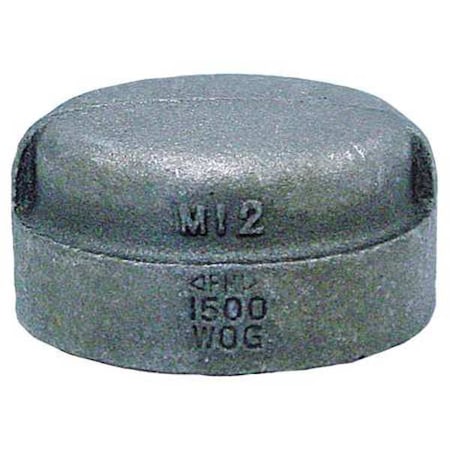 Cap Cap, 3" Pipe, FNPT, Malleable Iron, Class 3000