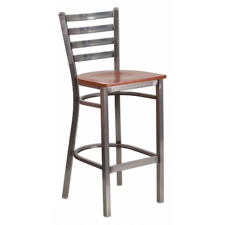 Barstool,Ladder Back,Clr w/Cherry Seat