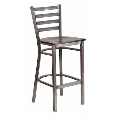 Barstool,Ladder Back,Clr w/Walnut Seat