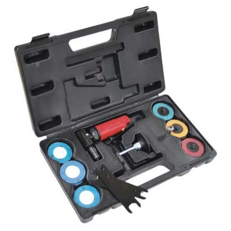 Right Angle Die Grinder Kit, 1/4 in NPT Female Air Inlet, 1/4 in Collet, Medium Duty, 22,500 RPM