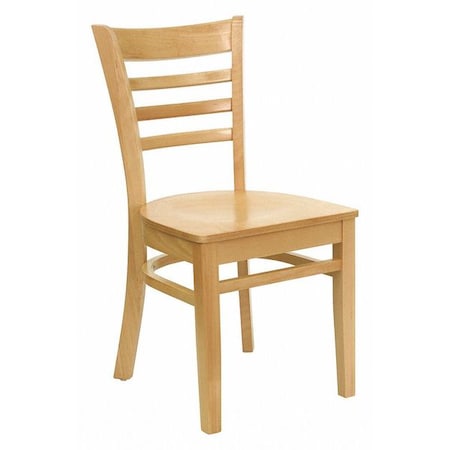 Hercules Restaurant Chair, Wood Back, 17-1/4 in W 20" L 33-3/4" H
