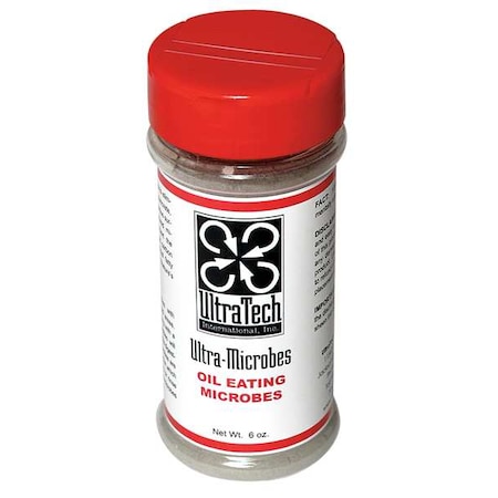 Oil-Eating Microbes, Shaker Bottle, Bentonite Clay, Microbes, Gray
