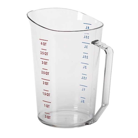 4 qt. Polycarbonate Polycarbonate Measuring Cup, Clear