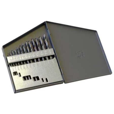15PC 135 Degree Heavy-Duty Jobber Length Drill Set Chicago-Latrobe 150ASP-TC TiCN HSS 1/16-1/2x1/32