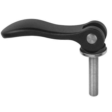 Cam Lever Adjustable Size: 1 1/4-20X30, A=70,4, B=21,5, Aluminum Black Powder-Coated, Comp: Steel