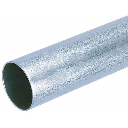 EMT Metallic Conduit, 3/4 in Trade Size, 5 ft, Steel, Galvanized, Gray