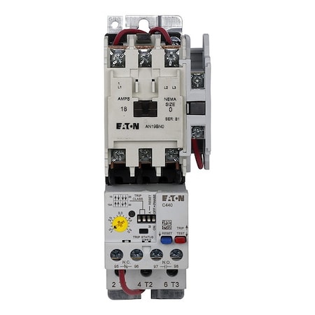NEMA Magnetic Motor Starter, Non-Reversing, 1NO, 120V AC, 3 P