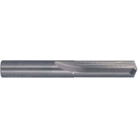 140 Degree Solid Carbide Straight Flute Drill Chicago-Latrobe 769 Bright Carbide RHC 11/64