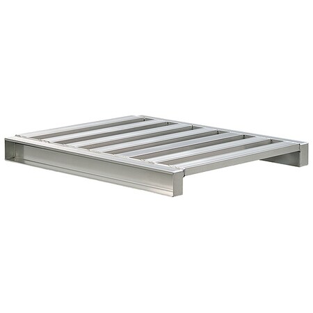 Aluminum Pallet, 48 in L, 40 in W, 5 in H, 5,000 lb Dynamic
