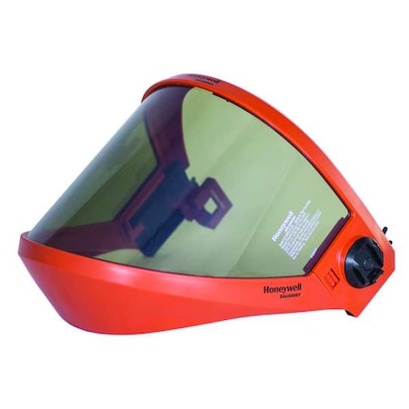 Face Shield Assembly, Bronze Visor, 10 in Height, Anti-Fog, Scratch-Resistant Lens