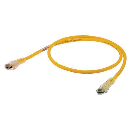 Ethernet Cable,Cat 6,Yellow,10 ft.