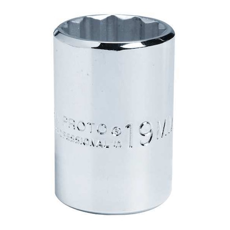 1/2 in Drive, 8mm 12 pt Metric Socket, 12 Points