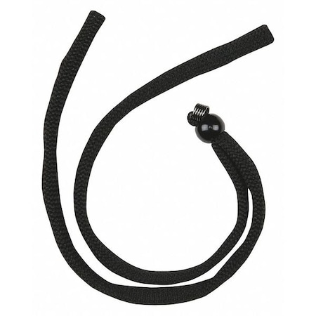 Snakeskin Eyeglass Cord Blk W Foam Inser, Black, 32 in Length, Nylon, Slip-On Attachment