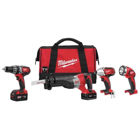 M18 Cordless LITHIUM-ION 4-Tool Combo Kit w/ M18 SAWZALL Recip Saw
