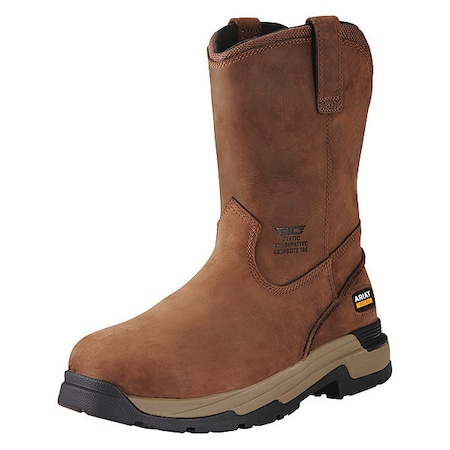 Men's Wellington Boot, 14, Composite Toe, 10 in H, Oily Distressed Brown, 10020094