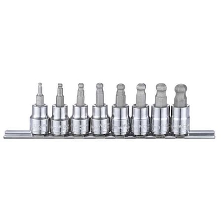 3/8" Drive Socket Bit, Metric, 7 pcs