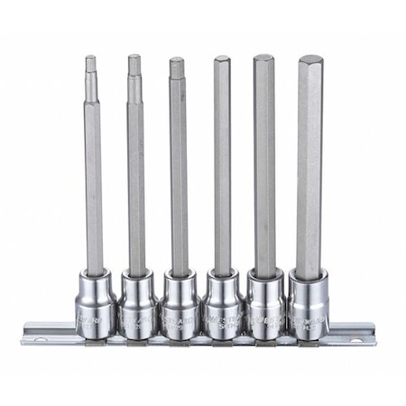 3/8" Drive Socket Bit Set, SAE, 6 pcs