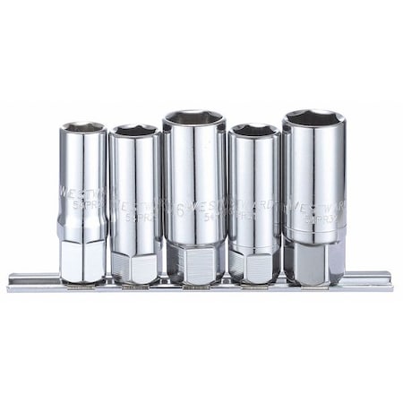 1/2 in Drive, 13/16", 5/8", 9/16", 16mm, 21mm SAE, Metric Socket, 6 Points