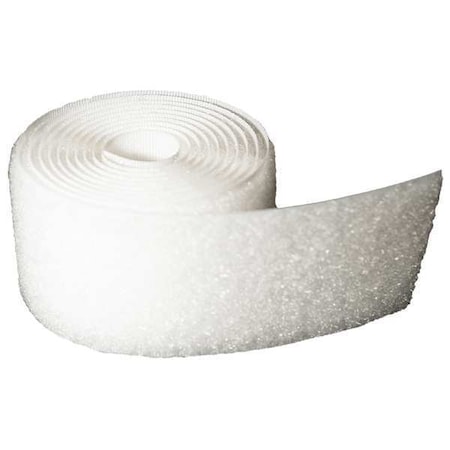 Reclosable Fastener, No Adhesive, 150 ft, 2 in W, White