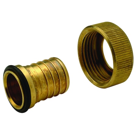 Straight, Brass, Barbed 1", FNPT 3/4"