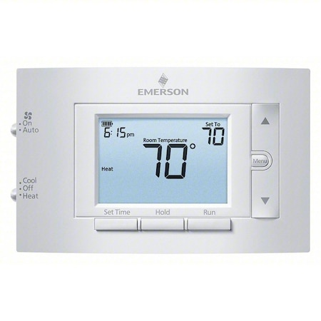 80 Series Thermostats, 7 Programs, 2 H, 1 C, Wall Mount, Hardwired/Battery, 24VAC