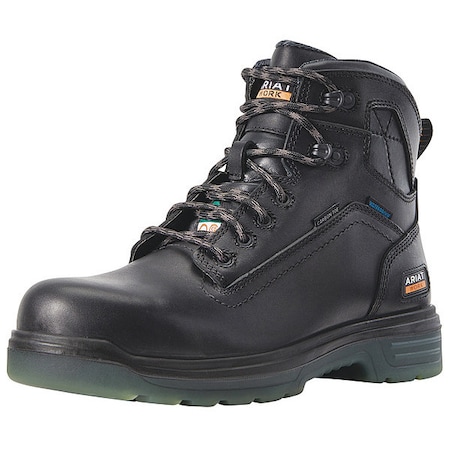 Men's 6 in Carbon Toe Work Boot, 7 1/2, Composite Toe, 6 in H, Black, 10029134