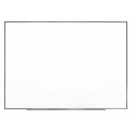 Dry Erase Board, Steel, 24 in, 36 in, Aluminum Frame, White, Gloss