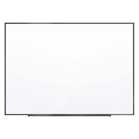 Dry Erase Board, Steel, 48 in, 96 in, Aluminum Frame, White, Gloss