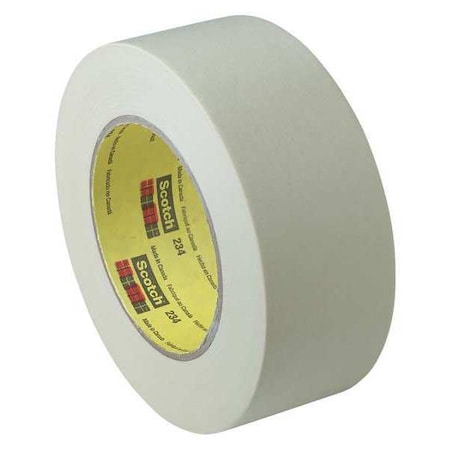 Masking Tape, 24 mm W x 55 m L, 5.9 mil Thick, Tan, Rubber Adhesive, 36 PK