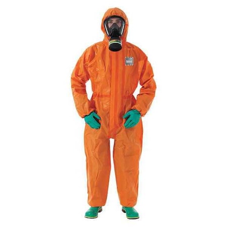 Chem Res Hooded Coverall, Taped, L, PK6