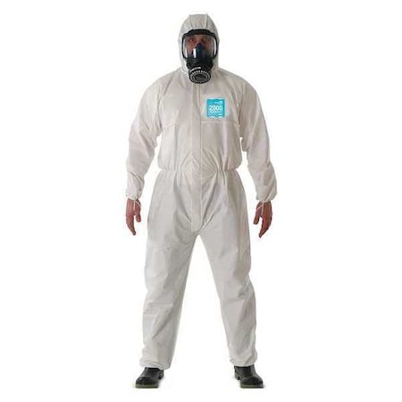 Hooded Coverall,Elastic,Bound,5XL,PK25