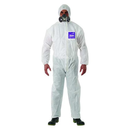 Hooded Coverall,Serged,Booted,XL,PK25
