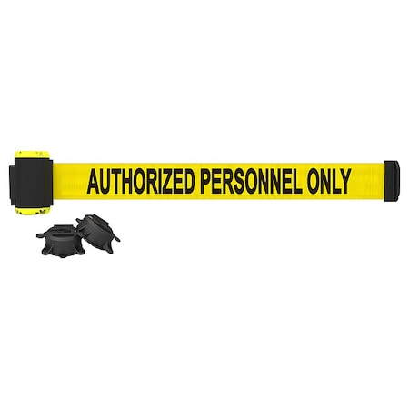 Magnetic Retrctble Belt Barrier,7ft,Yllw