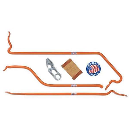 Mount/Demount Set,Orange,41in.L,Steel
