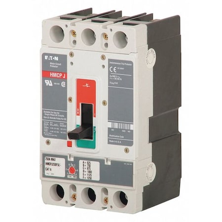 Molded Case Circuit Breaker, HMCP Series, 100A, 3 Pole, 600V AC, 65kA at 600V AC