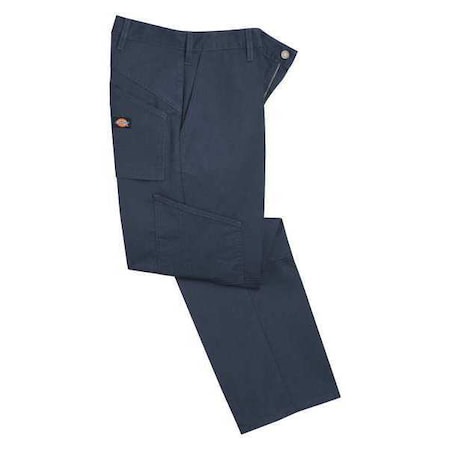 Men's Work Pants, L/XL, Navy, Cotton/Polyester