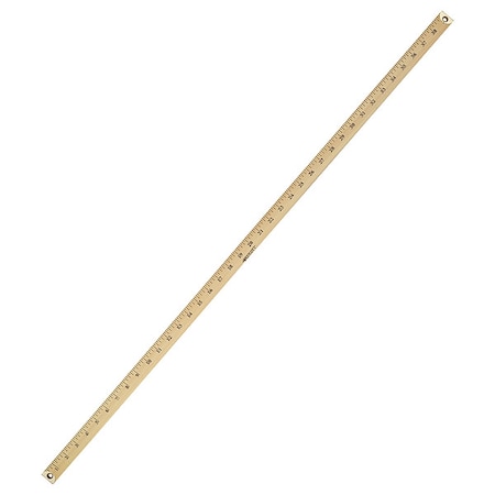Meter Stick,Brass Ends,Clear Finish